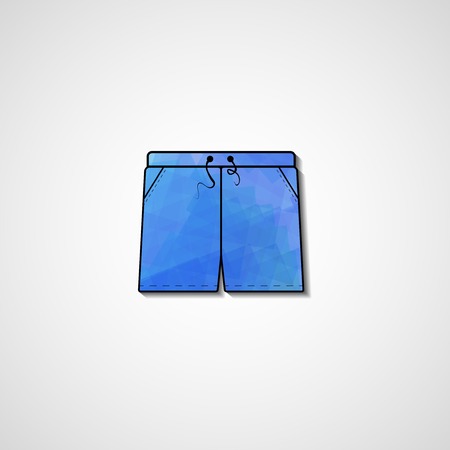 Abstract illustration on shorts, template editable.のイラスト素材
