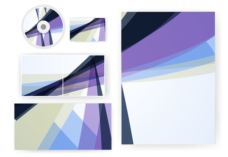 Stationery set for your design, colorful digital Illustration.のイラスト素材