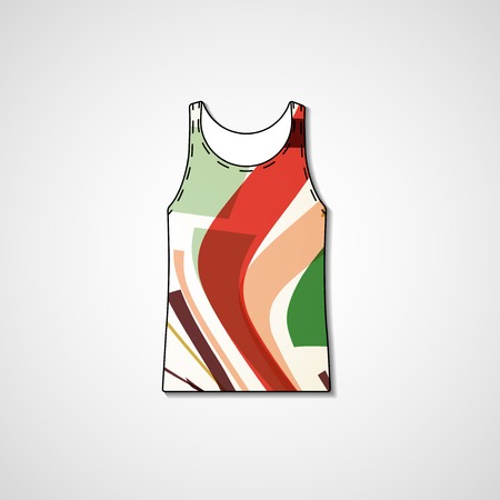 Abstract illustration on singlet, template editable.のイラスト素材