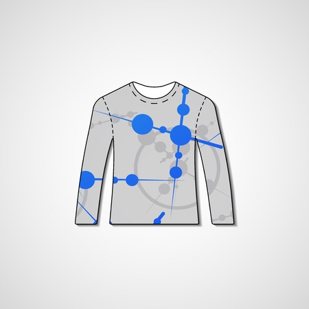 Abstract illustration on sweater, template editable.のイラスト素材