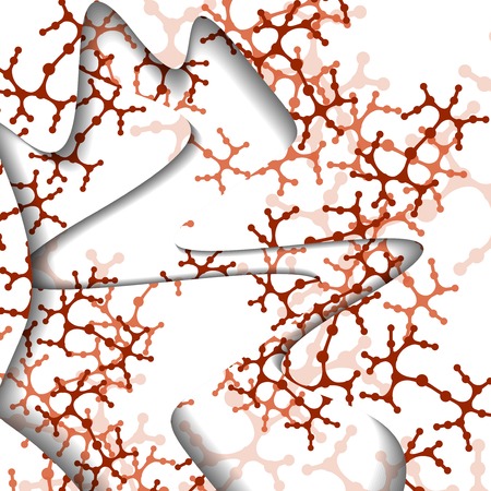 Dna colorful illustration, digital composition.のイラスト素材