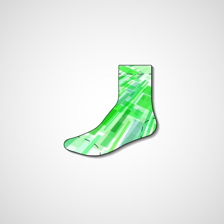 Abstract illustration on sock, template editable.のイラスト素材