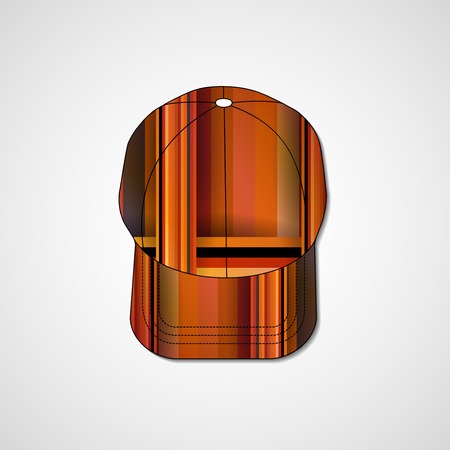 Abstract illustration on peaked cap, template editable.のイラスト素材