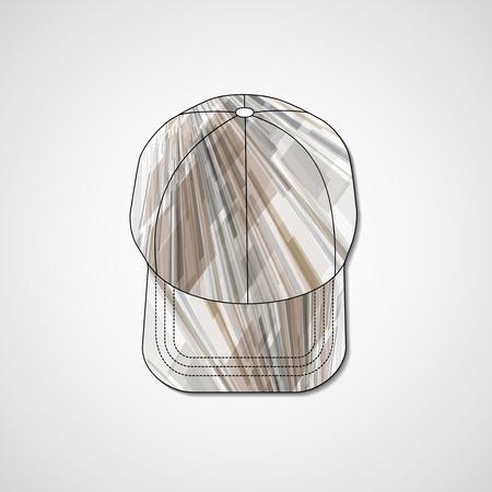 Abstract illustration on peaked capのイラスト素材