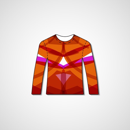 Abstract illustration on sweater, template editable.のイラスト素材