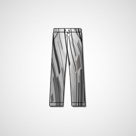 Abstract illustration on pants, template editable.のイラスト素材