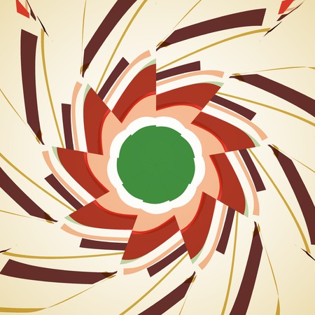Abstract illustration, colored twirl , digital composition.のイラスト素材