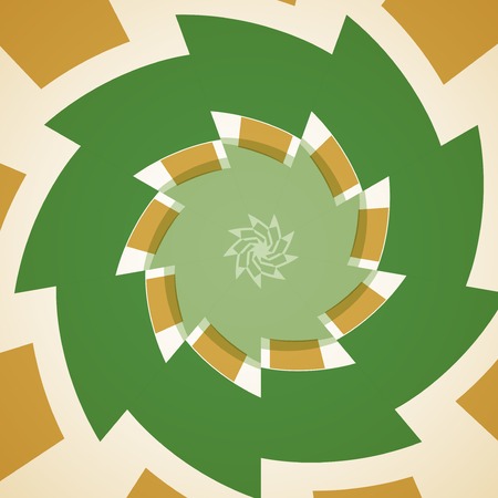 Abstract illustration, colored twirl , digital composition.のイラスト素材