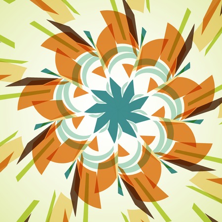 Abstract illustration, colored twirl , digital composition.のイラスト素材