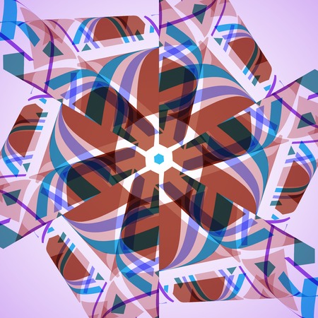 Abstract illustration, colorful swirly background, digital composition.のイラスト素材