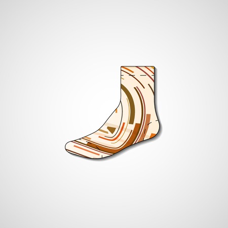Abstract illustration on sock, template editable.のイラスト素材