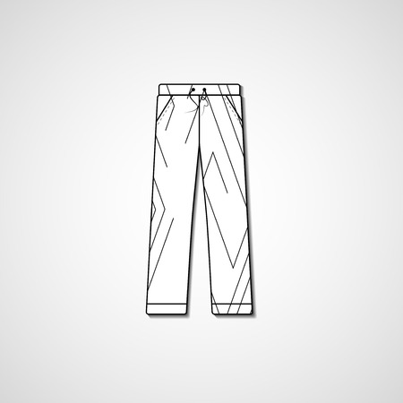 Abstract illustration on pants, template editable.のイラスト素材