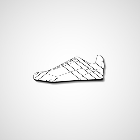 Abstract illustration on sneakers, template editable.のイラスト素材