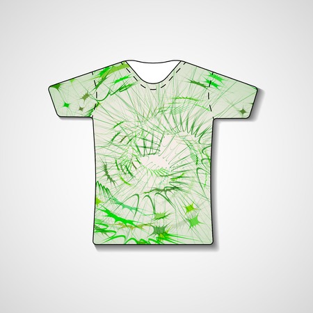 Abstract illustration on t-shirt, template editable.のイラスト素材