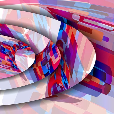 Abstract illustration, colorful digital composition.のイラスト素材