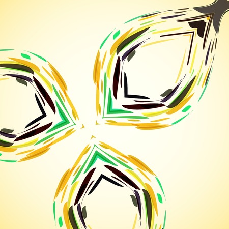 Abstract illustration, colored twirl , digital composition.のイラスト素材