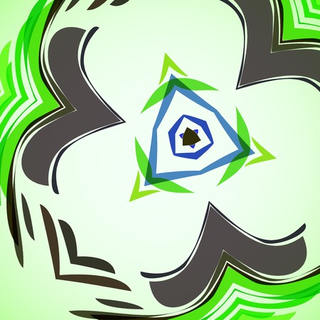 Abstract illustration, colored twirl , digital composition.のイラスト素材