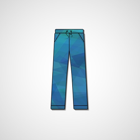 Abstract illustration on pants, template editable.のイラスト素材