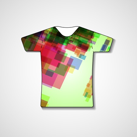Abstract illustration on t-shirt, template editable.のイラスト素材