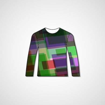 Abstract illustration on sweater, template editable.のイラスト素材