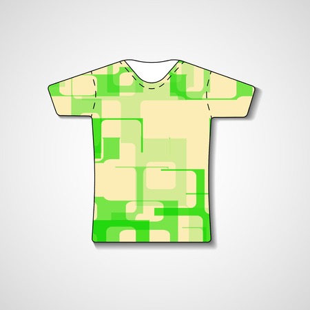 Abstract illustration on t-shirt, template editable.のイラスト素材