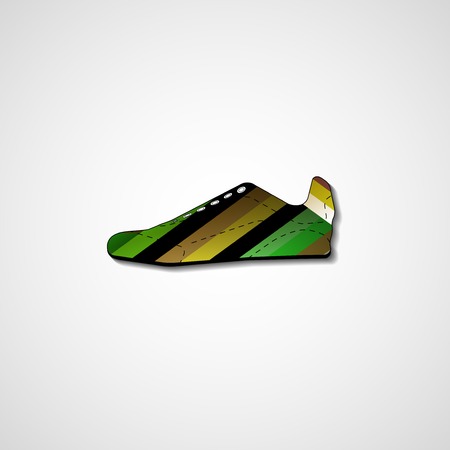 Abstract illustration on sneakers, template editable.のイラスト素材