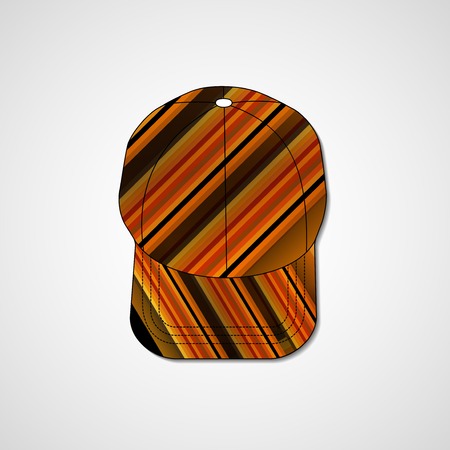 Abstract illustration on peaked cap, template editable.のイラスト素材