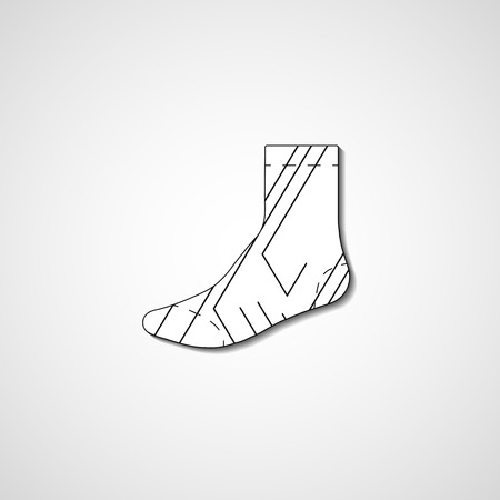 Abstract illustration on sock, template editable.のイラスト素材
