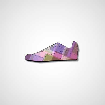 Abstract illustration on sneakers, template editable.のイラスト素材