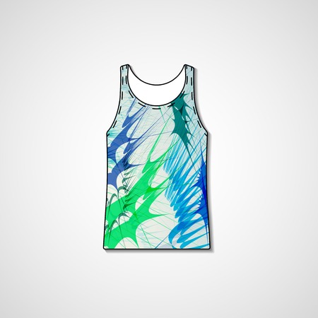 Abstract illustration on singlet, template editable.のイラスト素材