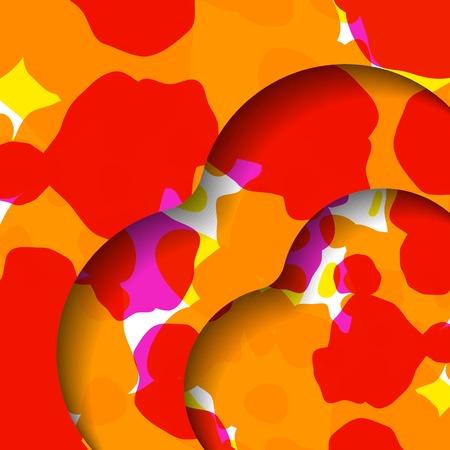 Abstract illustration, colorful textures composition.のイラスト素材