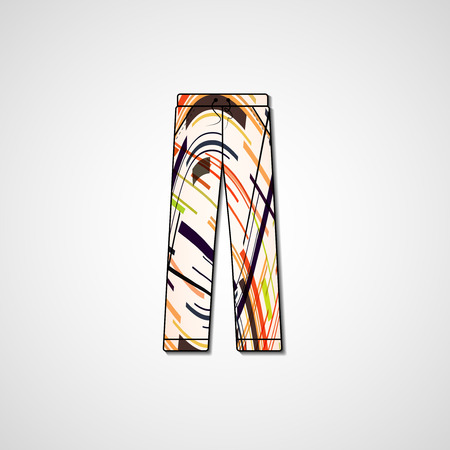 Abstract illustration on pants, template editable.のイラスト素材