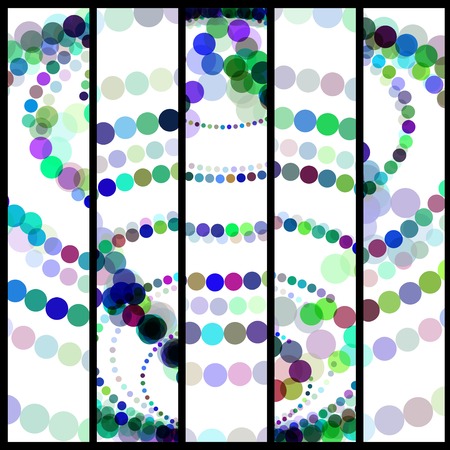 Abstract circles illustration, colorful digital composition.のイラスト素材