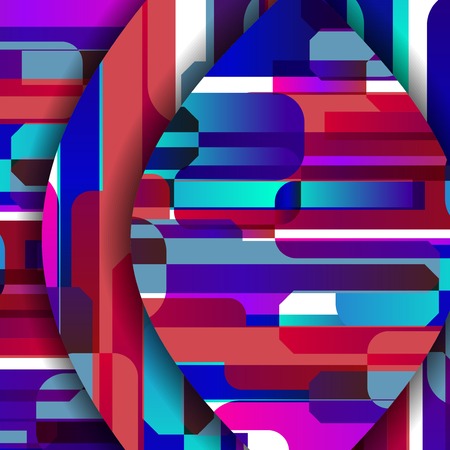 Abstract illustration, colorful digital composition.のイラスト素材