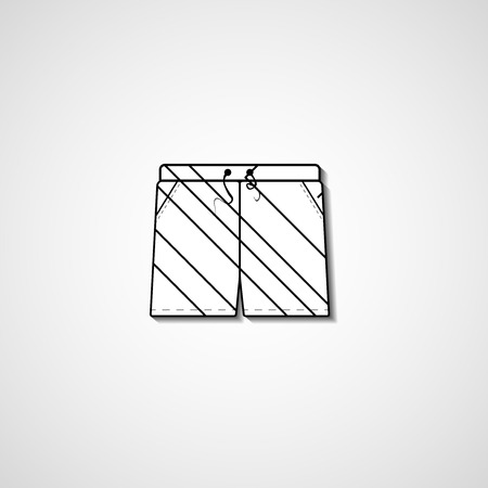 Abstract illustration on shorts, template editable.のイラスト素材