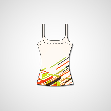 Abstract illustration on singlet, template editable.のイラスト素材
