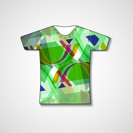 Abstract illustration on t-shirt, template editable.のイラスト素材