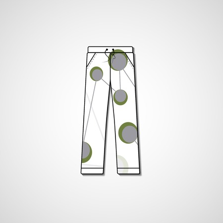 Abstract illustration on pants, template editable.のイラスト素材