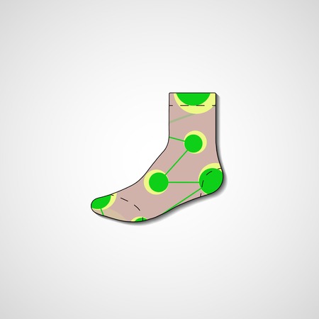 Abstract illustration on sock, template editable.のイラスト素材