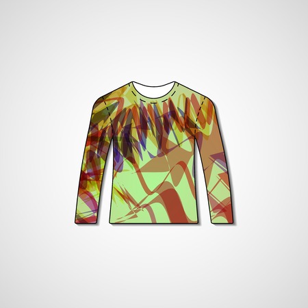 Abstract illustration on sweater, template editable.のイラスト素材