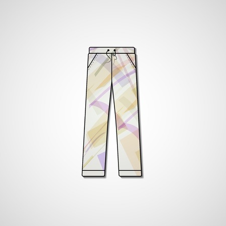 Abstract illustration on pantsのイラスト素材
