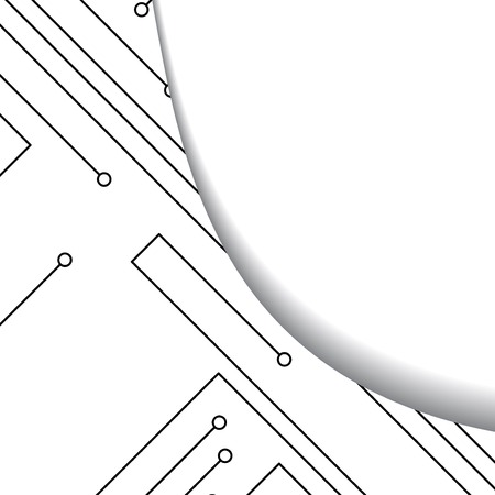 Circuit board illustration, digital composition.のイラスト素材