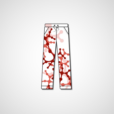 Abstract illustration on pantsのイラスト素材