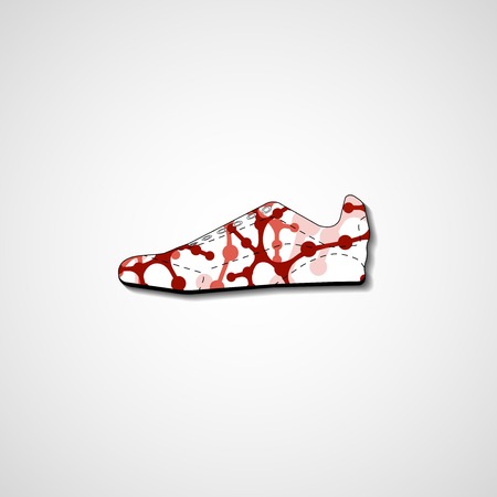 Abstract illustration on sneakersのイラスト素材