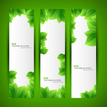 Set banner ecology illustrationのイラスト素材