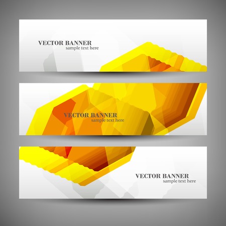 Set banner abstract illustrationのイラスト素材