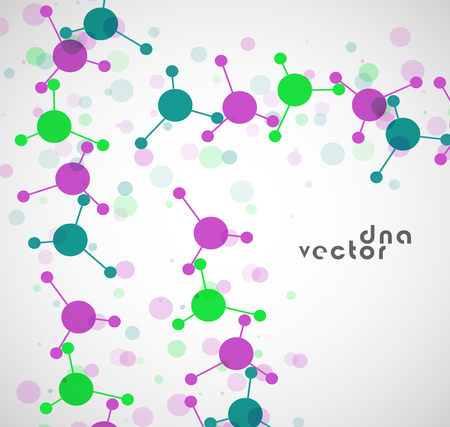 Molecule background colorful illustration - digital composition.のイラスト素材