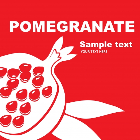 Pomegranate fruit label  のイラスト素材