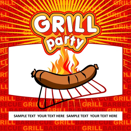 Grill party background のイラスト素材
