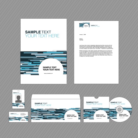 Business identity template setのイラスト素材